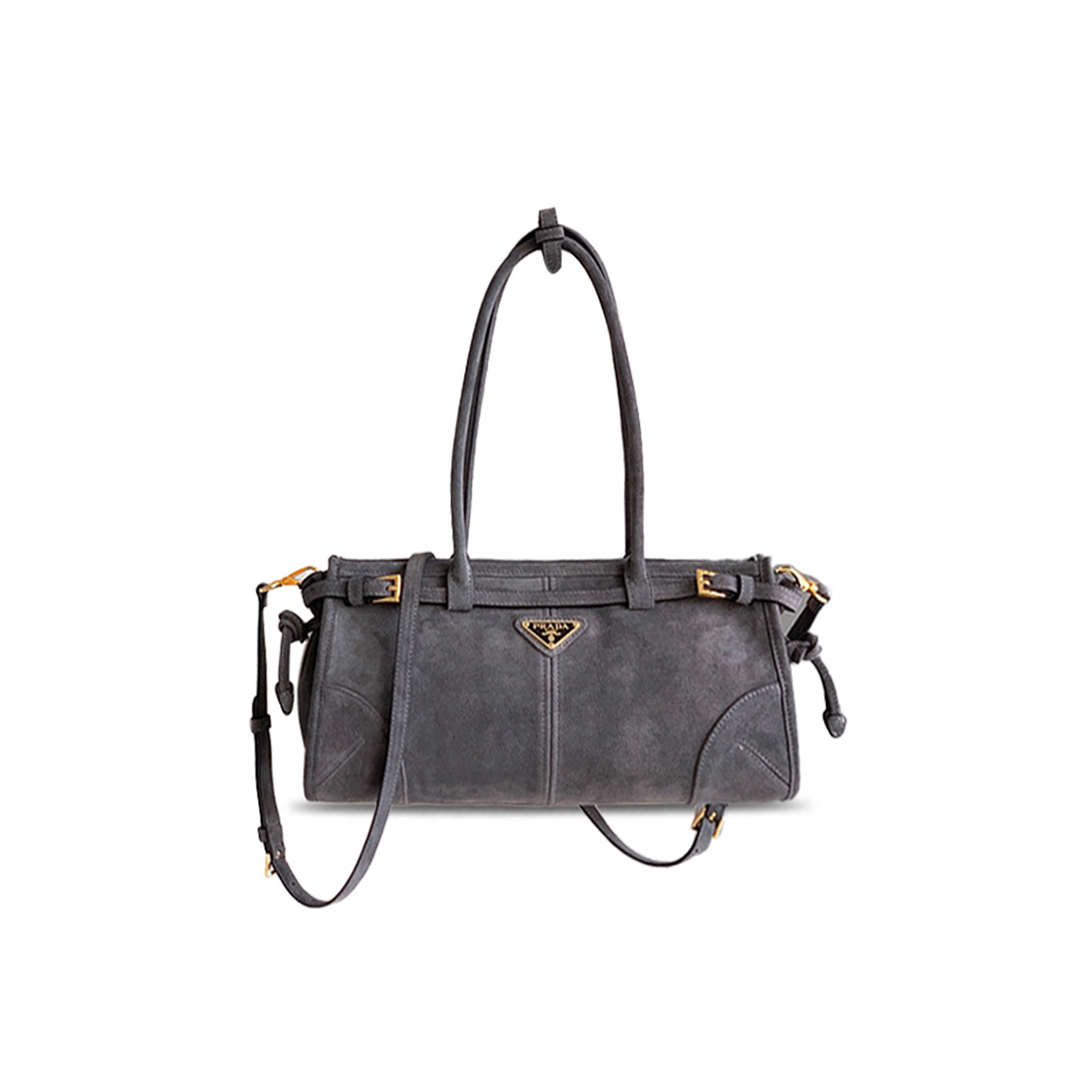 Pra*a bonnie medium suede bag 1ba426 (32*15.5*12cm)